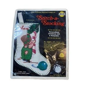 Vintage Stitch a Stocking Craft Kit NEW Christmas 1002 Sam Pure Wool